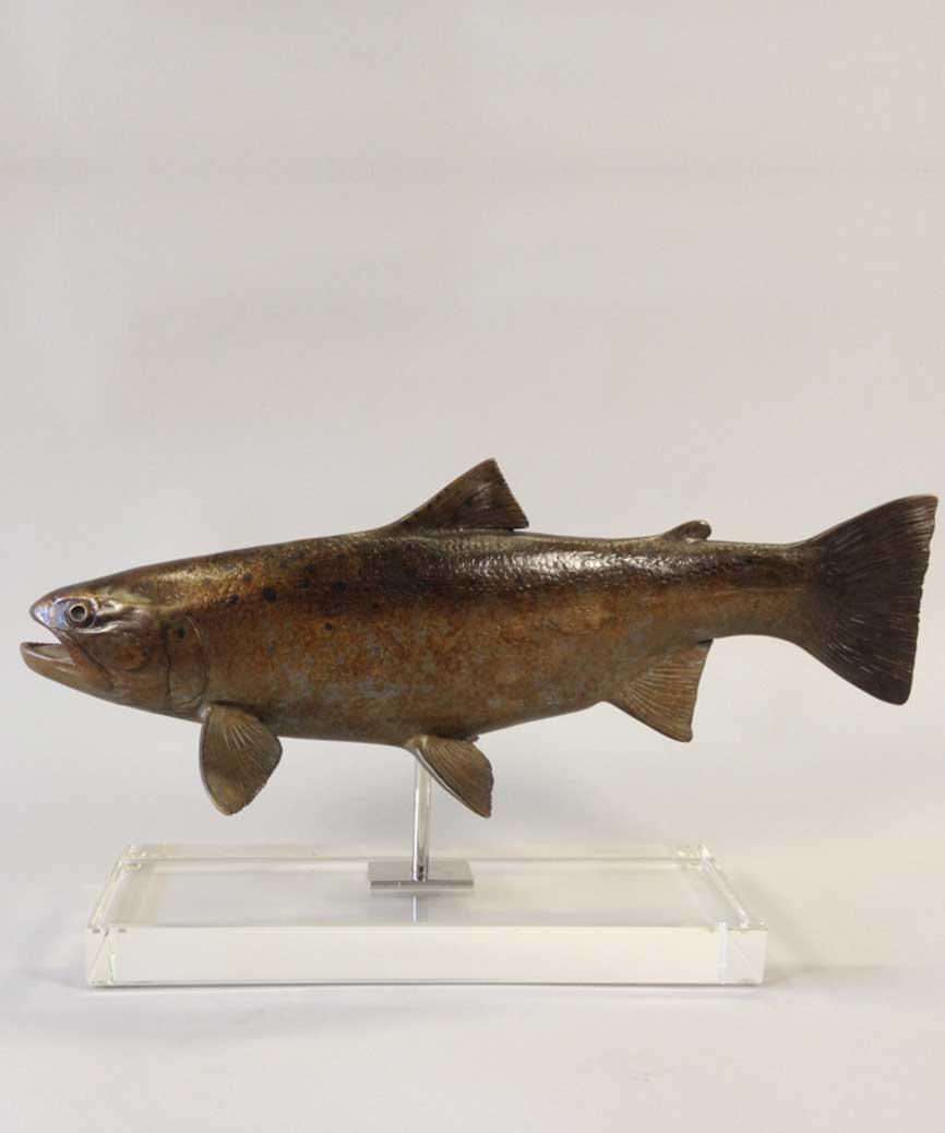 Bronze Trout Sculpture
