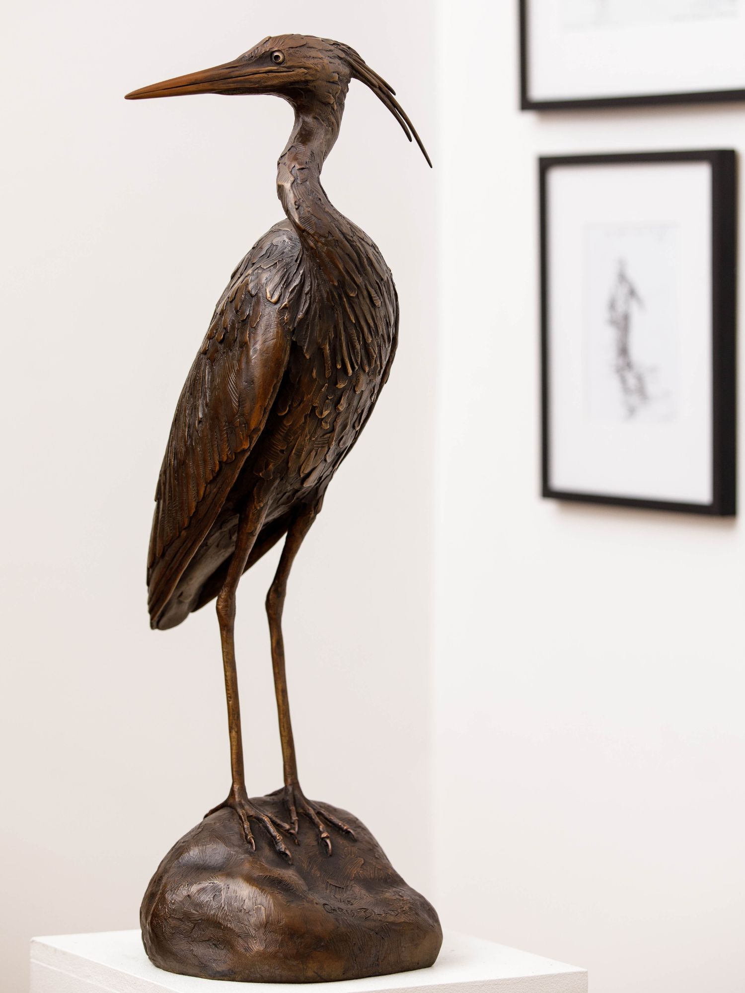 Chris Bladen sculpture bronze Grey Heron