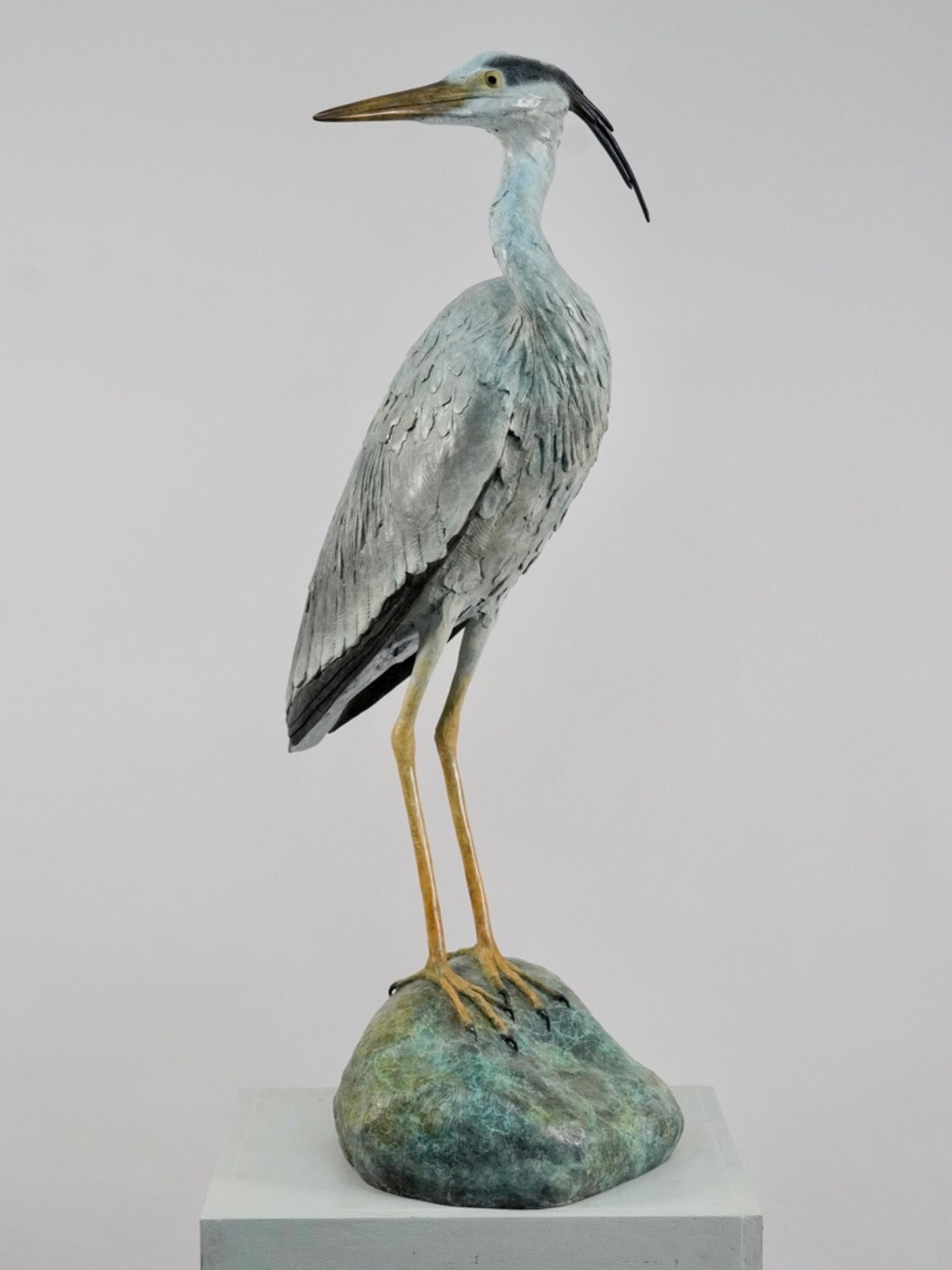 Chris Bladen sculpture bronze Grey Heron