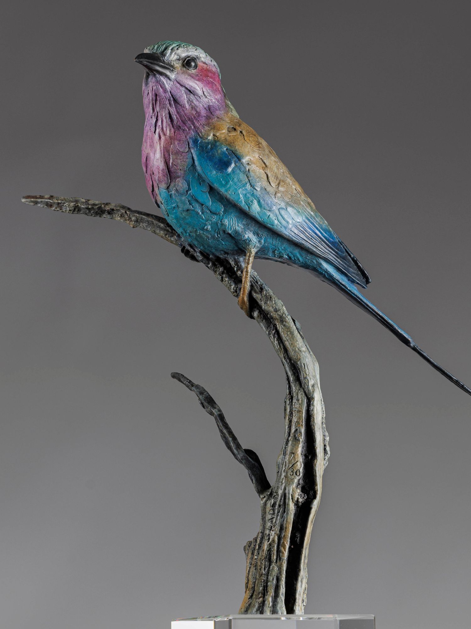 Chris Bladen sculpture bronze lilac breasted roller